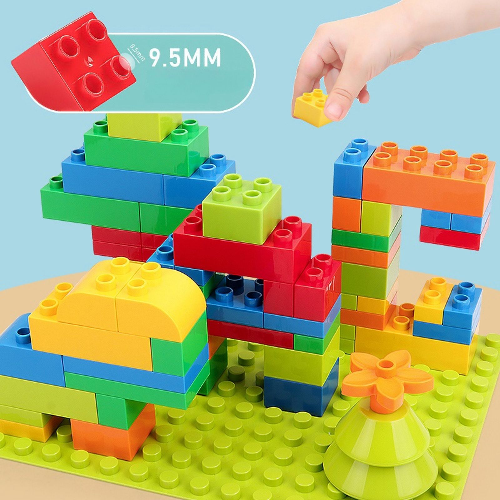 80PCS Creative Colorful Building Blocks Set for Kids