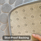 3D Non-Slip Velvet Cobblestone Bath Mat