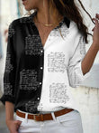 Casual Long Sleeve Printed Loose Shirt for Women