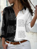 Casual Long Sleeve Printed Loose Shirt for Women