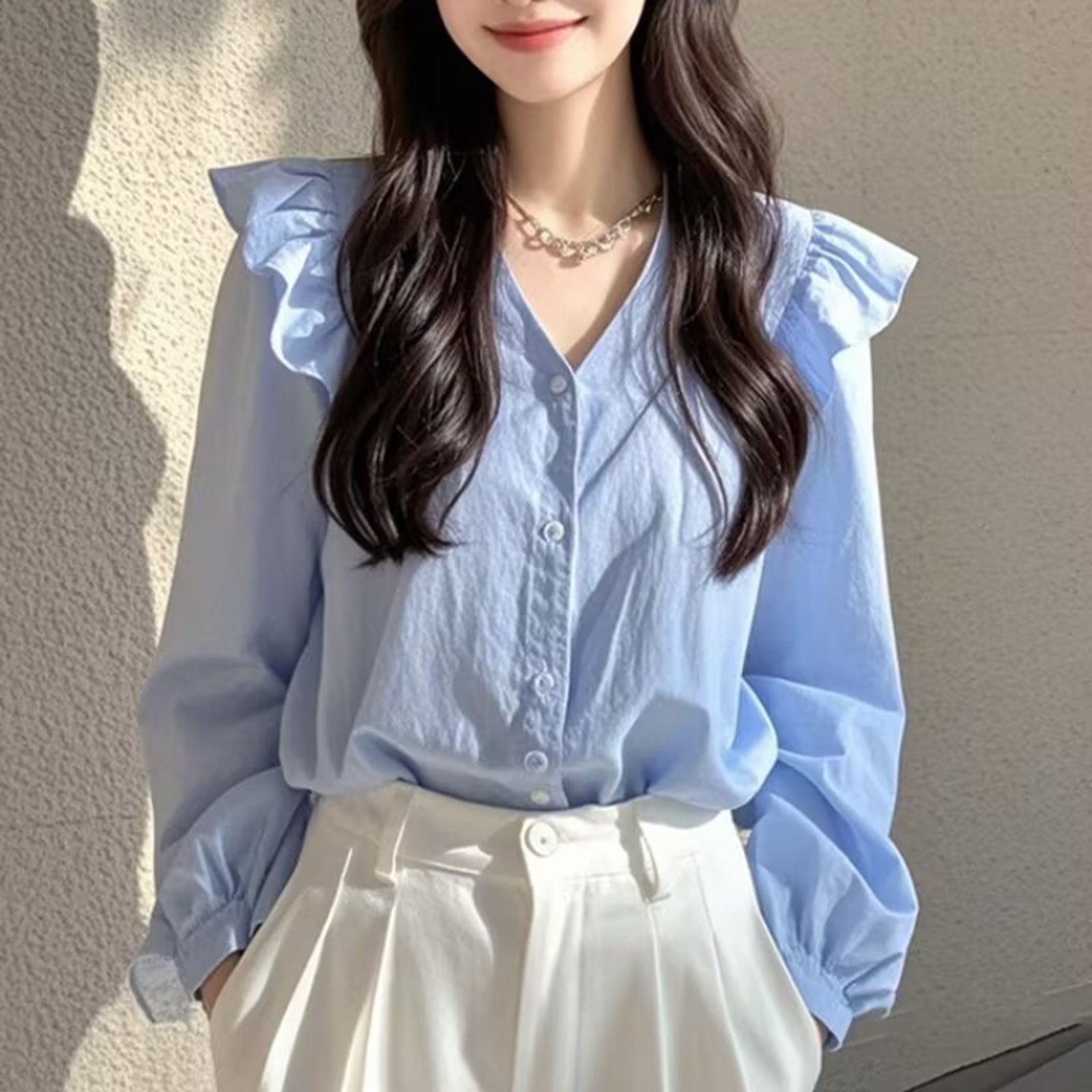 Long Sleeve Casual Blouse for Women
