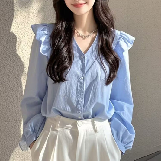 Long Sleeve Casual Blouse for Women