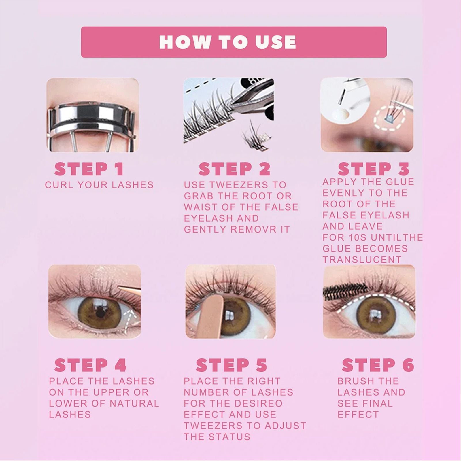 Large Capacity Individual Cluster False Eyelashes