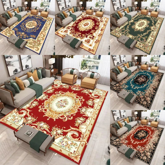 Timeless Persian Style Red and Blue Elegant Rug
