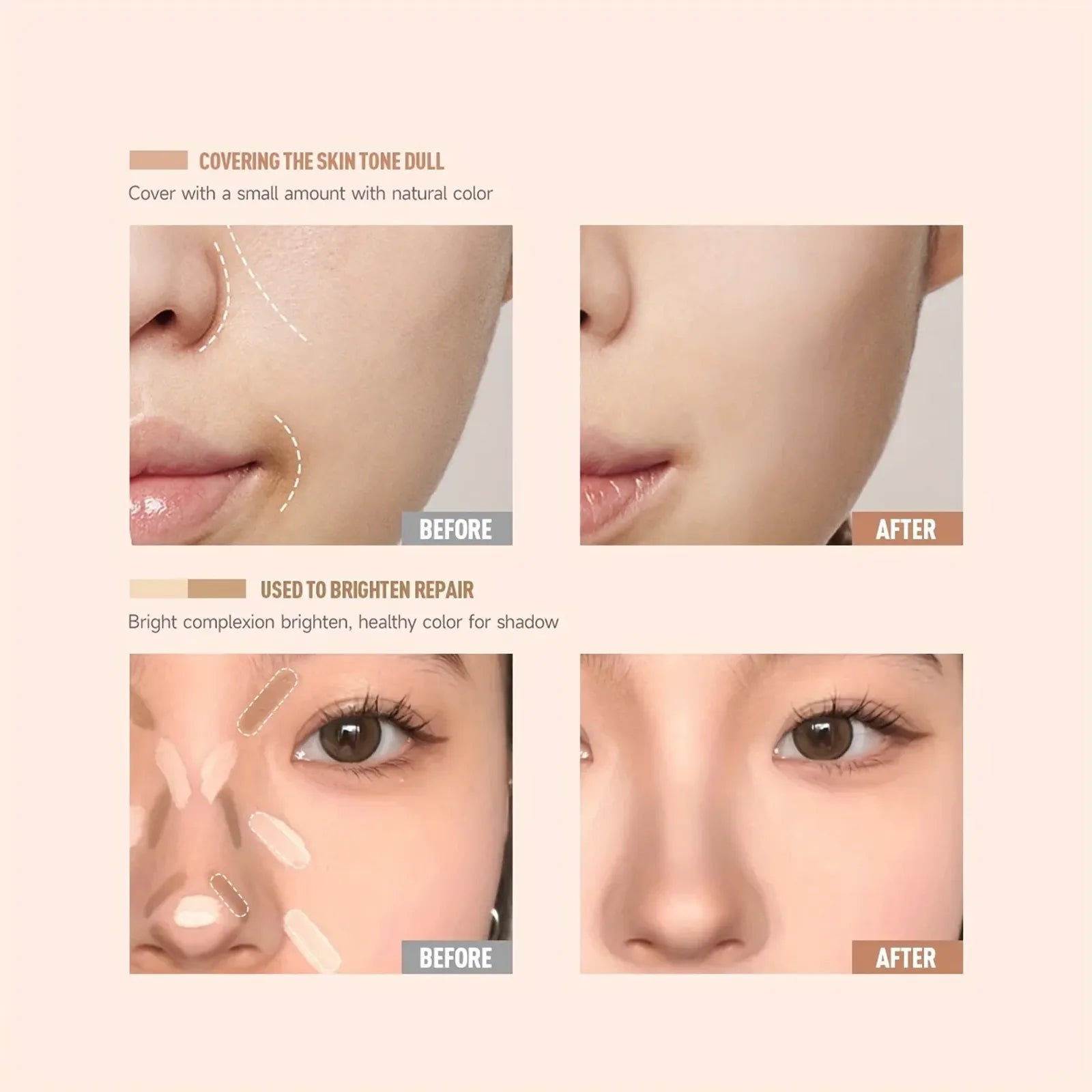 Long-lasting Moisturizing Concealer - Waterproof, Lightweight