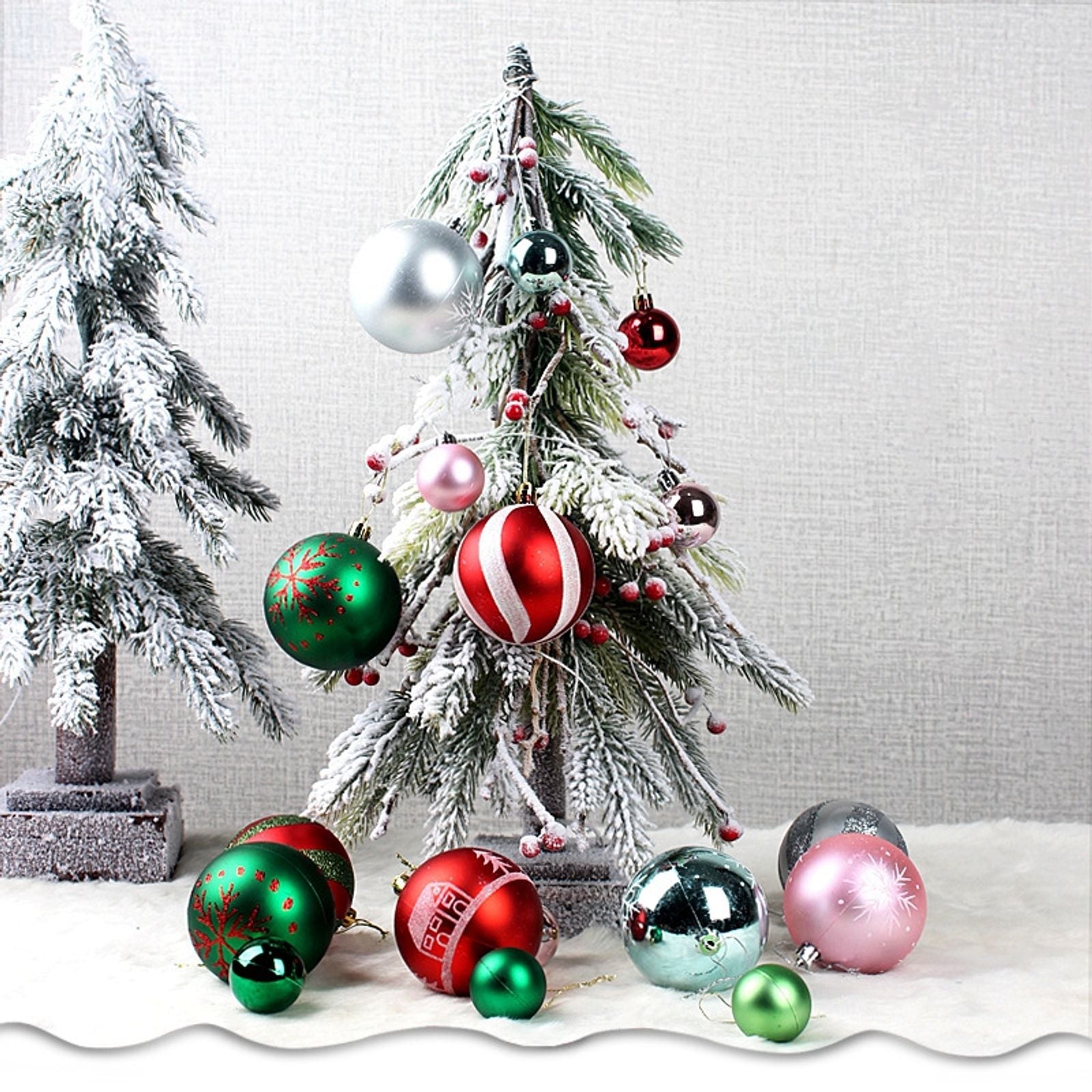 44Pcs Christmas Ball Ornaments for Home Decor