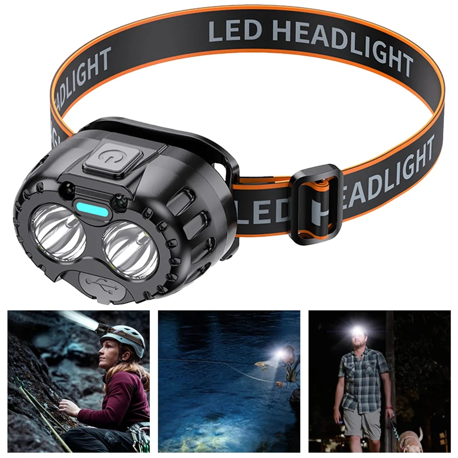 Powerful Waterproof LED Headlamp for Outdoor Activities