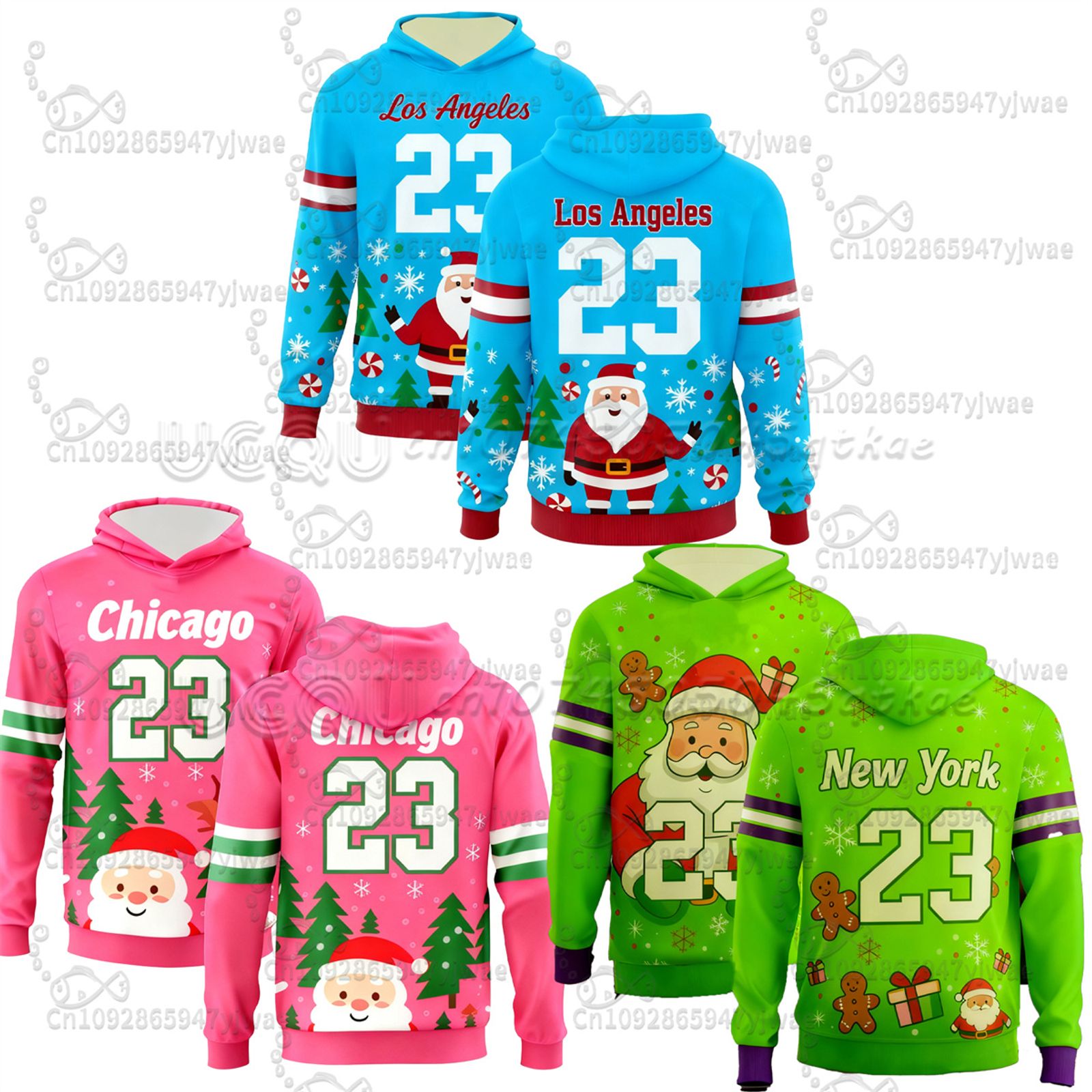Christmas Letter Printed Hoodie for Women