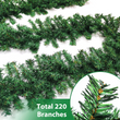 270cm Artificial Christmas Wreath Rattan Garland