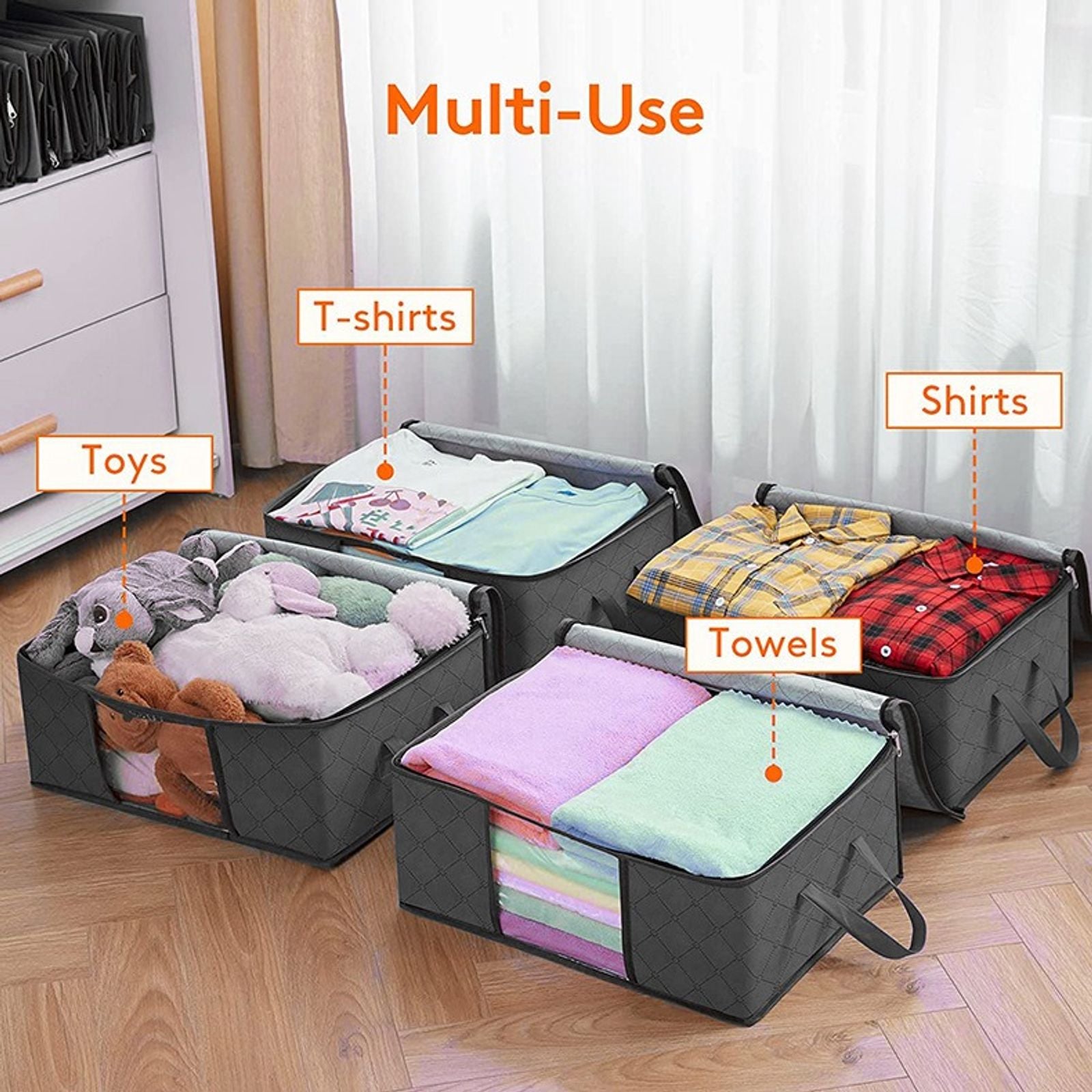 Foldable Clothes Storage Bag - Large Capacity Blanket Organizer
