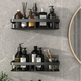 Aluminum Alloy Bathroom Shelf Organizer - No Drill