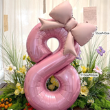 40-Inch Pink Bowknot Aluminum Foil Balloons