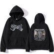 Ghost Skull Print Hooded Sweatshirt for Men and Women