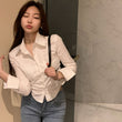 Elegant Korean Women’s Slim Blouse - Spring Y2K Casual Top