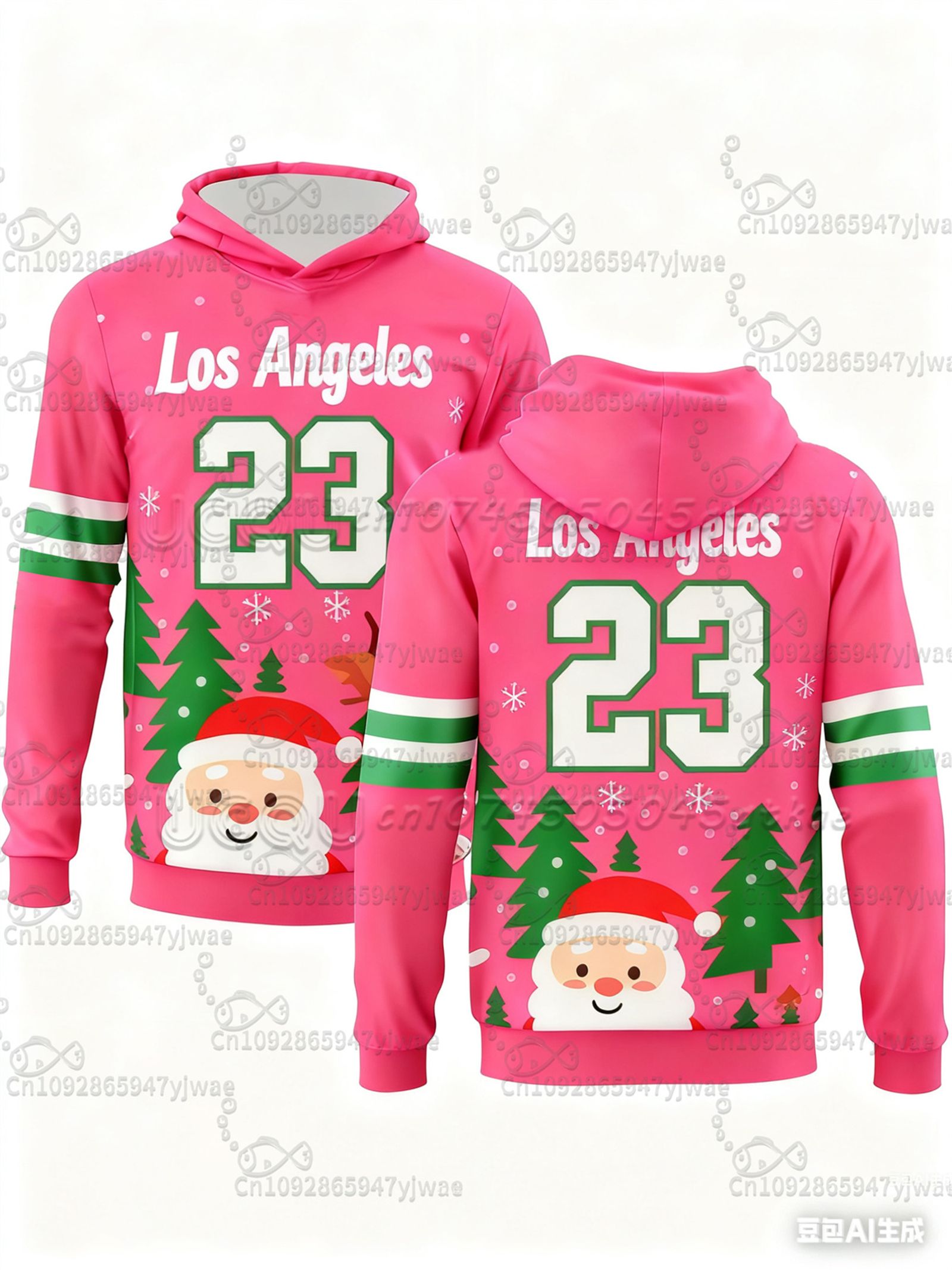 Christmas Letter Printed Hoodie for Women