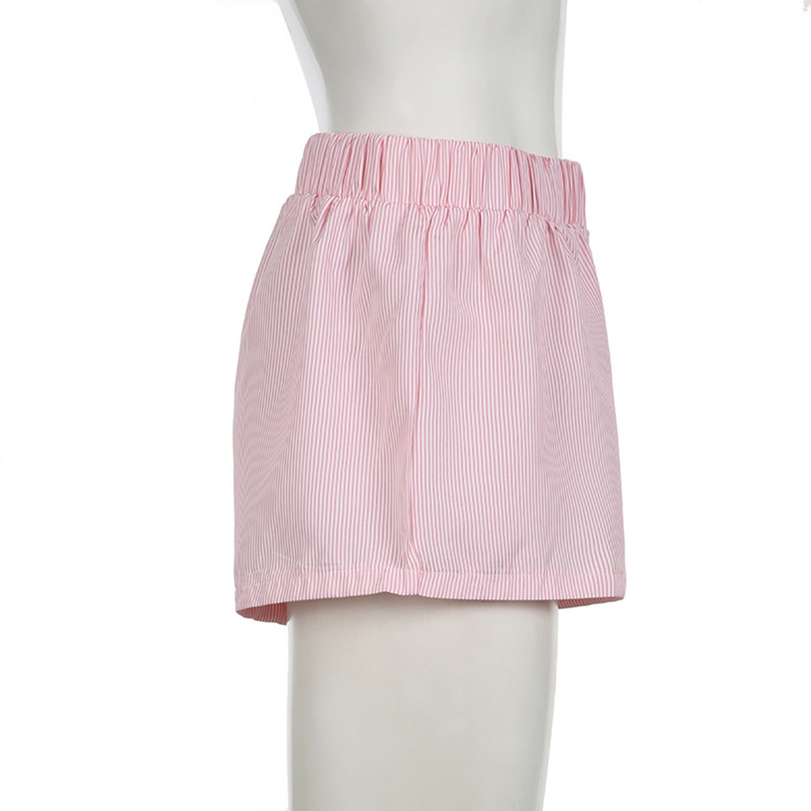 Striped Print Casual Shorts for Women