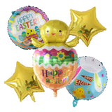 5 Pcs Cartoon Rabbit Foil Balloons for Easter & Birthday