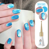 Blue Cat Eye Gel Nail Polish - 10ml Glitter Gel