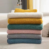 Nordic Lamb Wool Sofa Cover - Plush Warm Cushion Protector