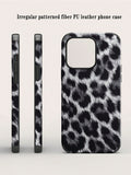 Leopard Print PU Leather Shock-Proof Phone Case for iPhone