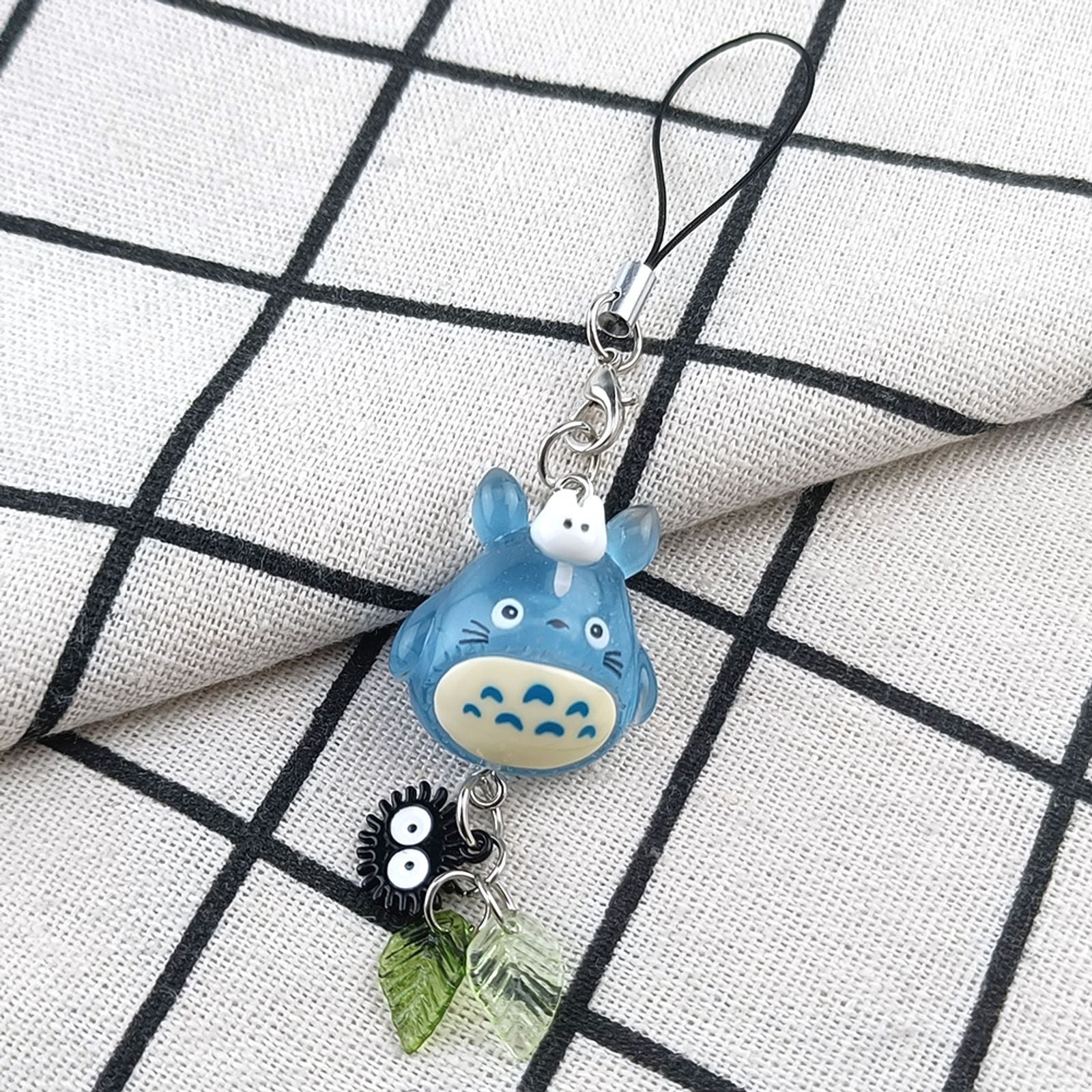 Kawaii Blue Totoro Phone Charm Keychain Accessories
