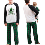 Matching Christmas Family Pajamas Set with Green Plaid Pants