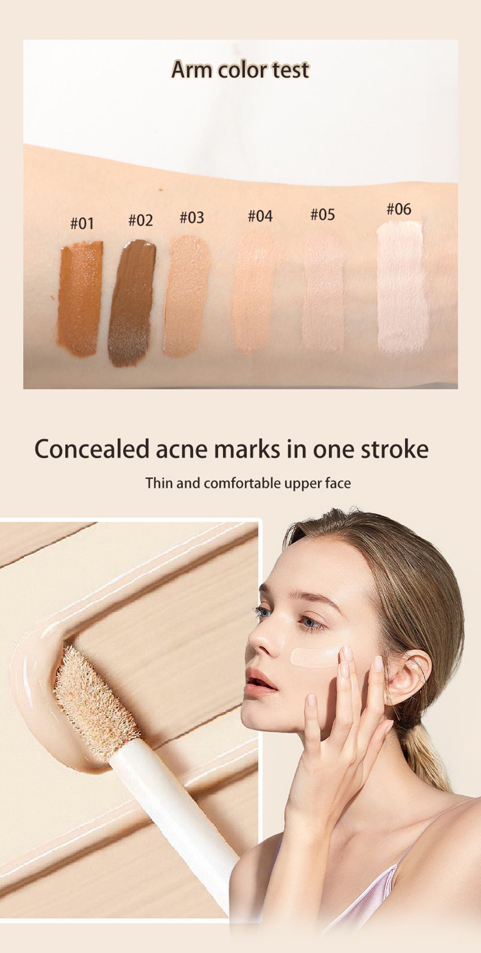 High Coverage Liquid Concealer - Matte & Waterproof