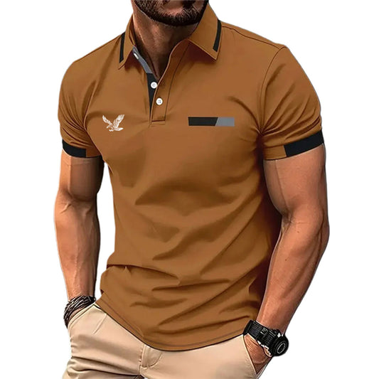 Men's Color Block Golf Polo Shirt
