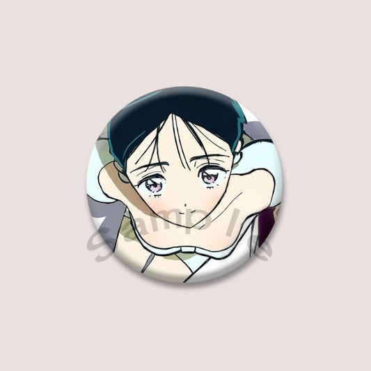 Cute Cartoon Alien Girl Button Pin Brooches for Bags