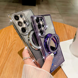 Luxury Clear Glitter MagSafe Case for Samsung Galaxy S22/S25