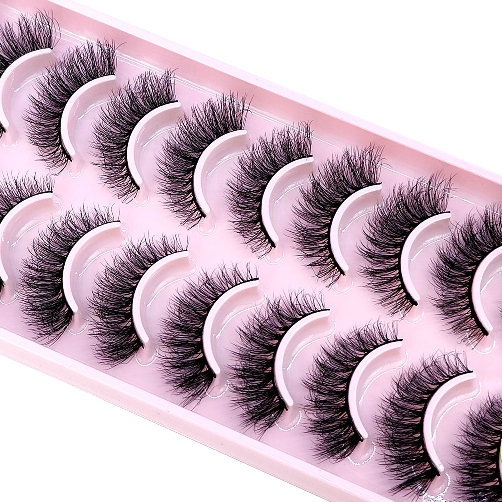 3D Faux Mink Hair False Eyelashes - Natural Crisscross Lashes