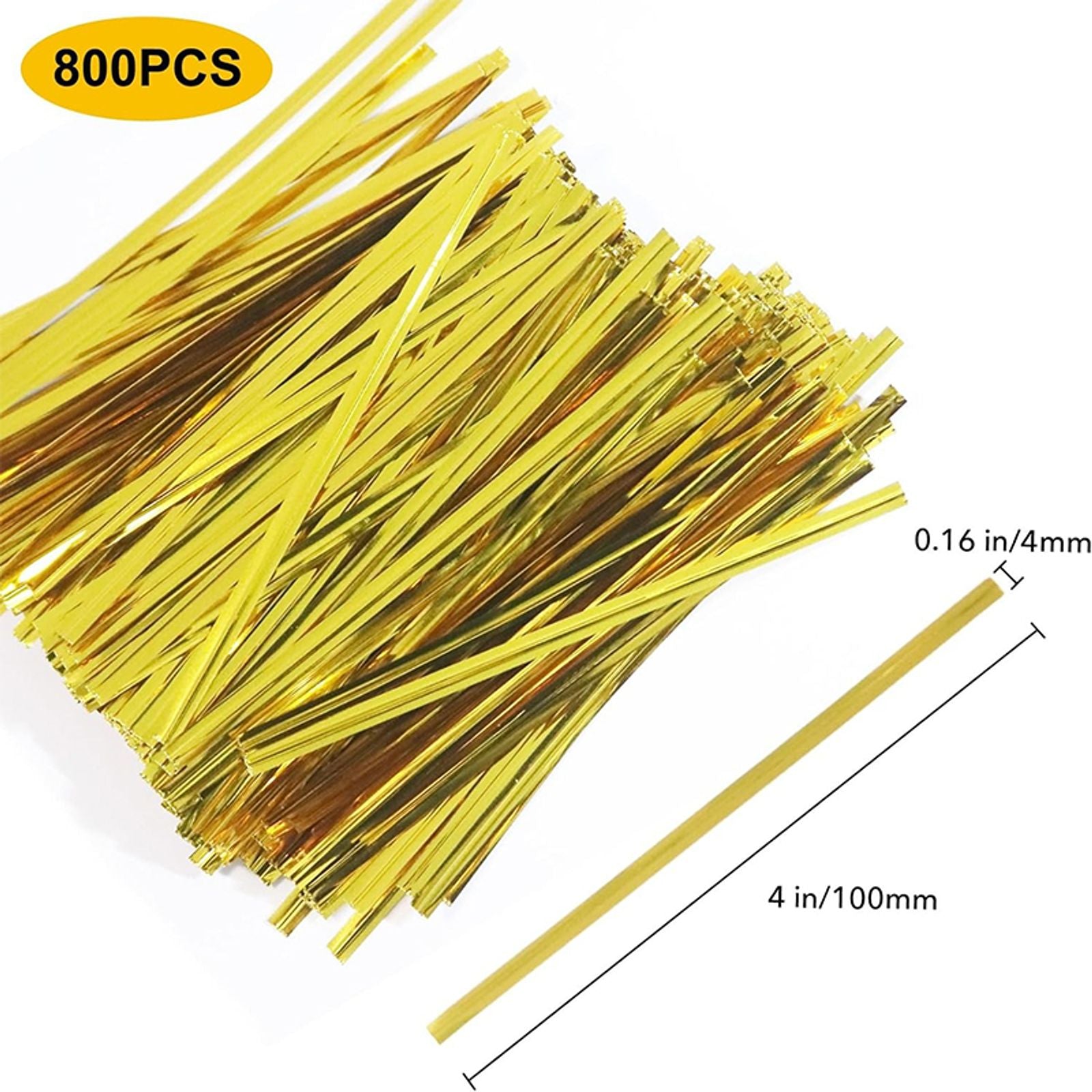 Reusable Metallic Twist Ties for Candy Bags and Gifts