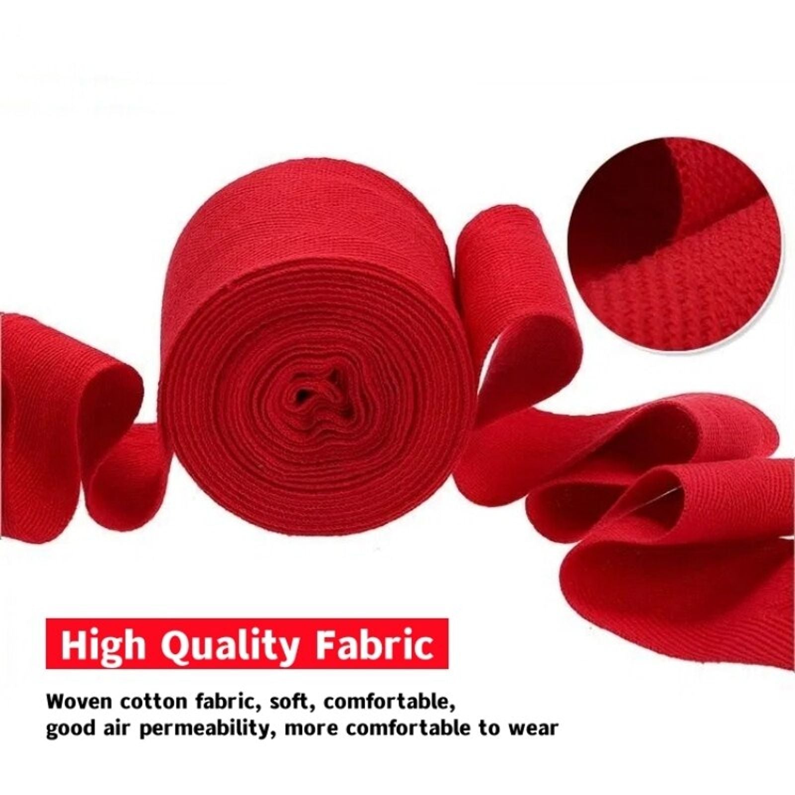 2 Rolls of 2.5M Cotton Boxing Bandages for MMA Competition
