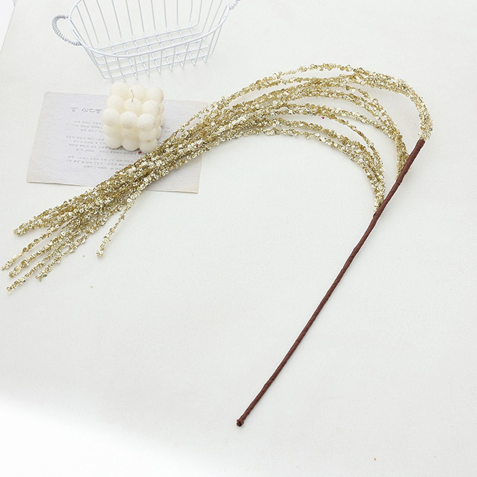 90CM Glitter Sequins and Tassels for Christmas Arrangements