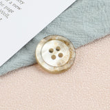 20pc 20mm Imitation Shell Resin Wide Buttons