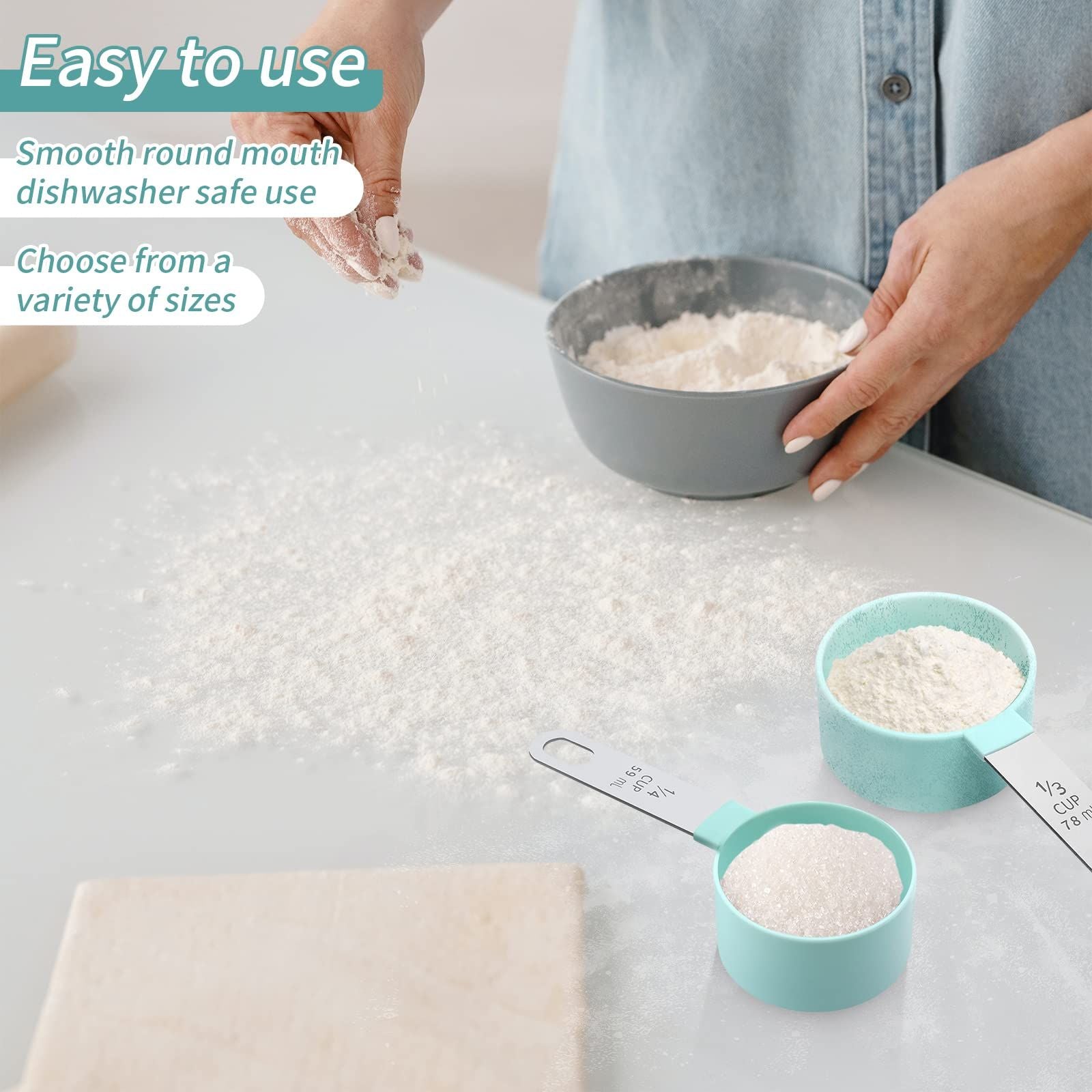 Multipurpose Measuring Spoon and Cup Set for Baking