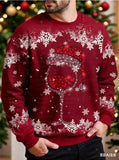 Men's Christmas Sweatshirt with Snowman Design