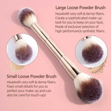 3 PCS Double-Ended Kabuki Brush Set for Makeup Blending