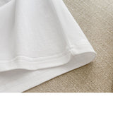 Solid Color Short Sleeve T-Shirt for Women