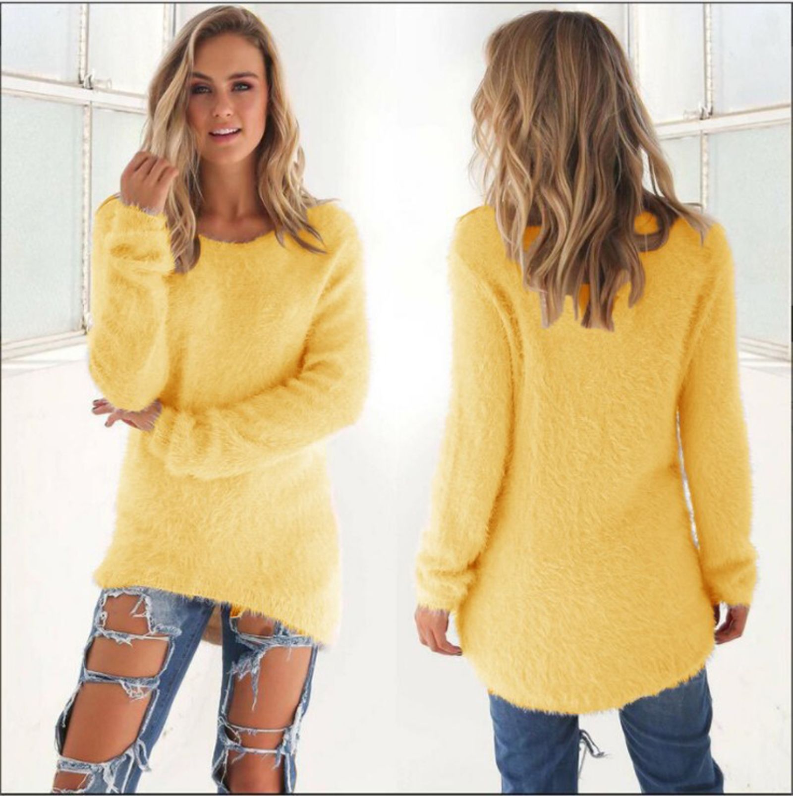 Plus Size Women's Warm Knitted Pullover Sweater