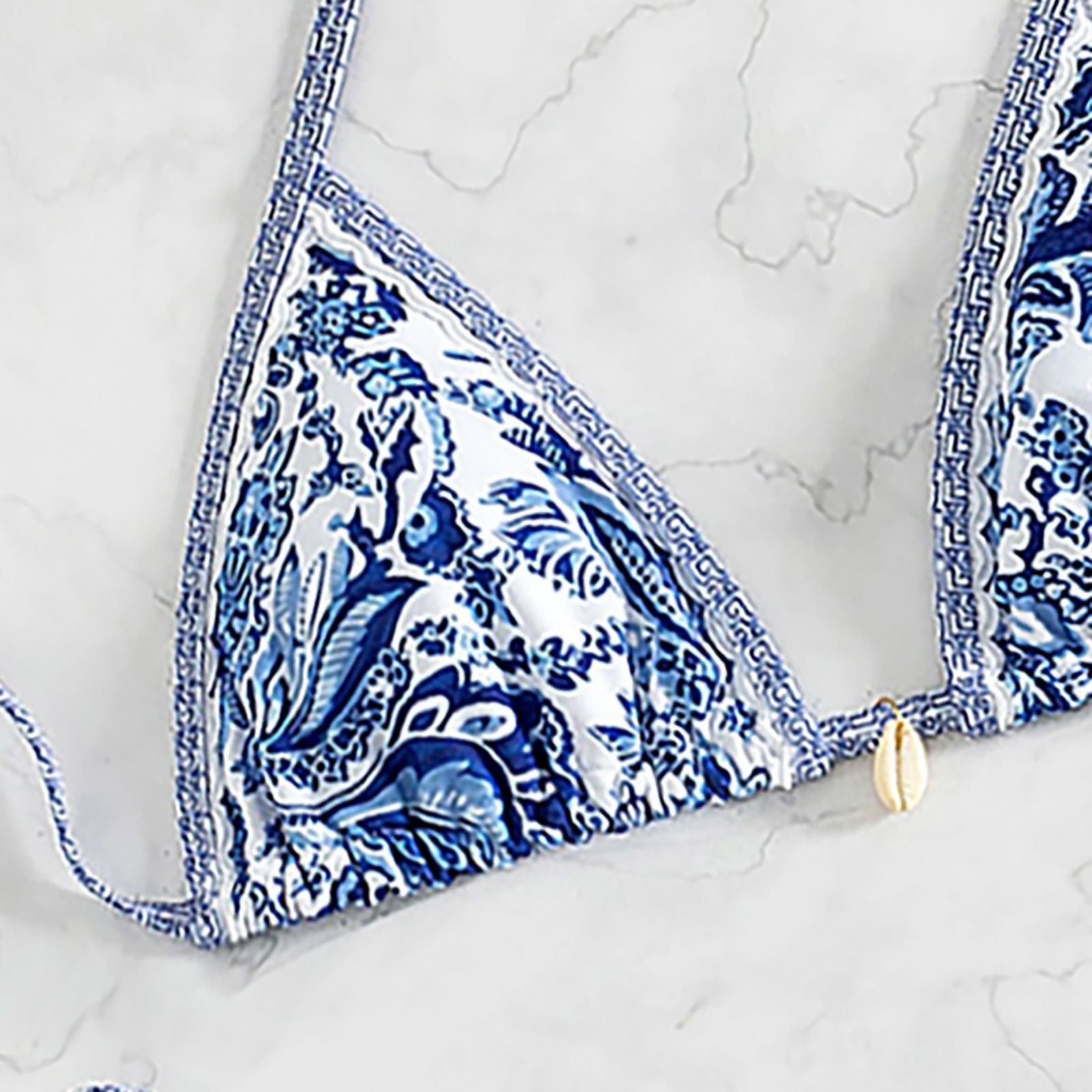 2025 Triangle Bikini Set - Floral Print Push Up & Brazilian Bottoms