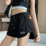 Women's High Waist Loose Drawstring Sports Shorts
