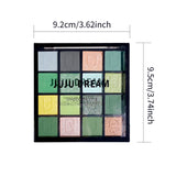 16-Color Red Eyeshadow Palette with Glitter and Matte Shades