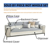 Luxurious Feather Embroidery Quilted Sofa Cover