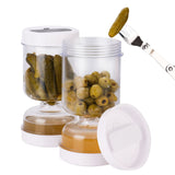 Olive and Pickle Strainer Jar - Airtight Food Storage