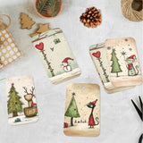 50pcs Vintage Christmas Hanging Gift Tags with Rope