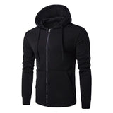 Men's Autumn Long Sleeve Hoodie with Zipper Closure