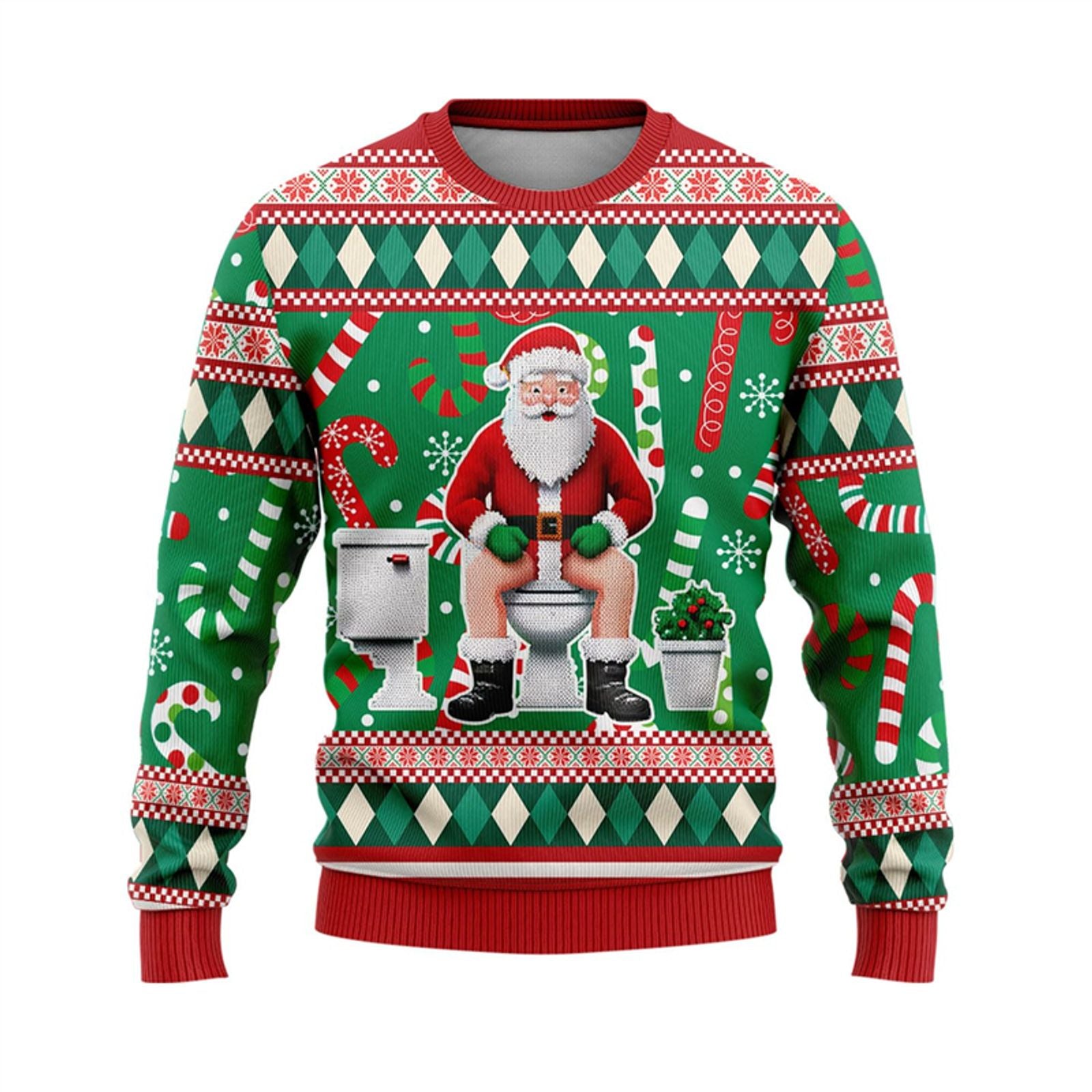 Funny Santa Claus Ugly Christmas Sweaters for Men