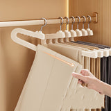Goose-Shaped Flocked Pant Hangers for Bedroom Organization