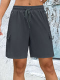 Women’s Loose Cargo Shorts with Flap Pockets
